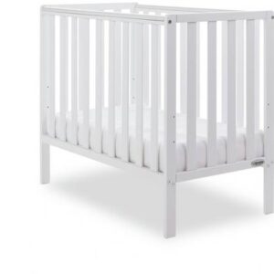 Obaby Bantam Space Saver Cot + Fibre Mattress-White