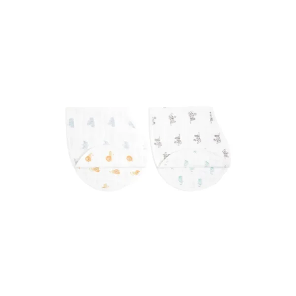 aden anais pack of 2 burpy bibs organic cotton muslin animal kingdom 23 19 102