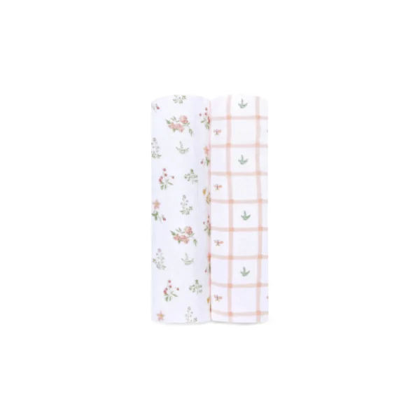 aden anais pack of 2 essentials cotton muslin swaddle blanket country floral 23 19 261