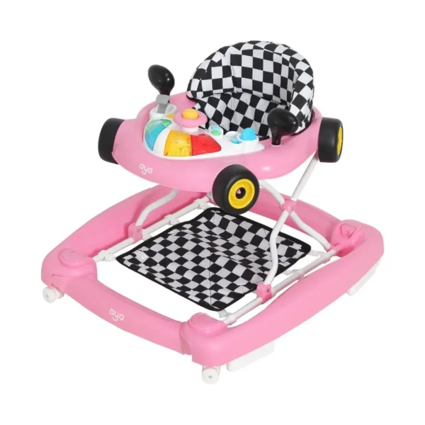 aya 2in1 rocker walker pink racer