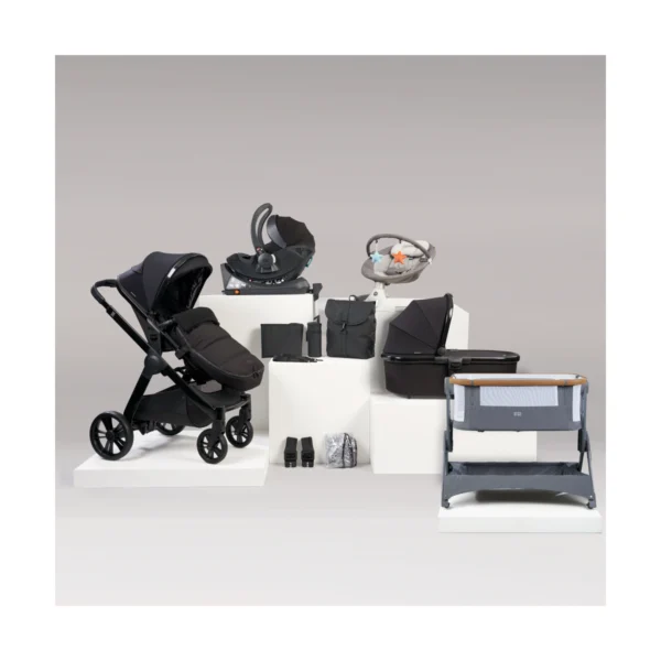 BabaBing Raffi 15 Piece Travel System & Home Bundle - Gloss Black