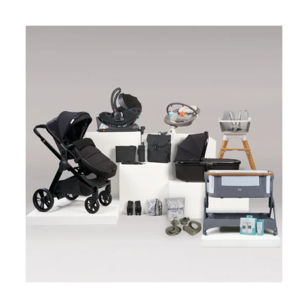 BabaBing Raffi 17 Piece Travel, Home & Feeding Bundle - Gloss Black