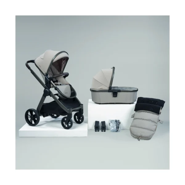 bababing raffi 2in1 pram bundle almond