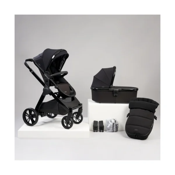 bababing raffi 2in1 pram bundle gloss black