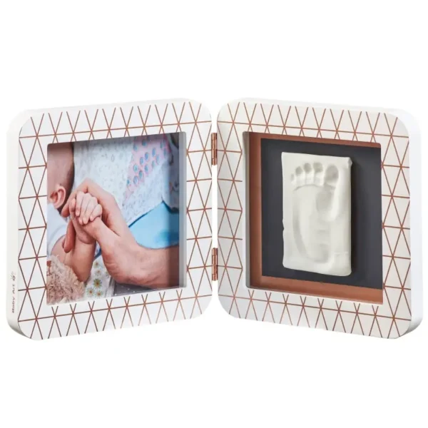 Baby Art My Baby Touch Rounded Single Print Frame-White Copper Edition (NEW 2019)