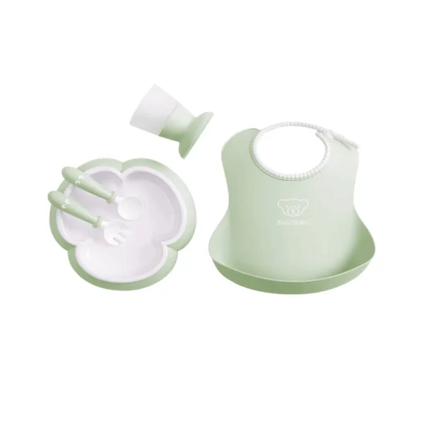 babybjorn baby dinner set powder green