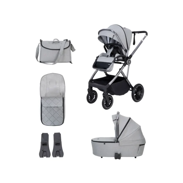 Babymore Chia Pram Pushchair - Pearl Grey