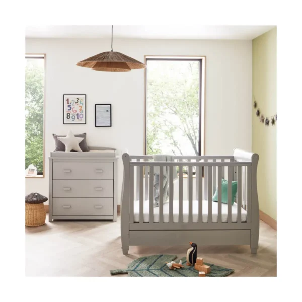 babymore eva sleigh 2 piece roomset grey