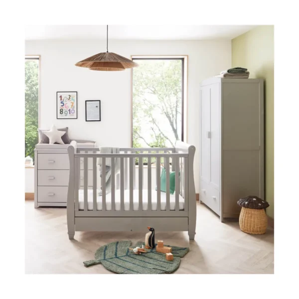 babymore eva sleigh 3 piece roomset grey