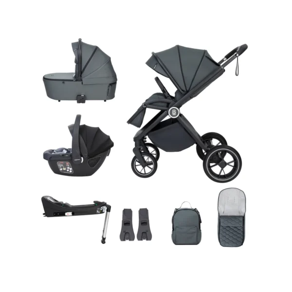 Babymore Kai Travel System Coco with Base - Forest Grey