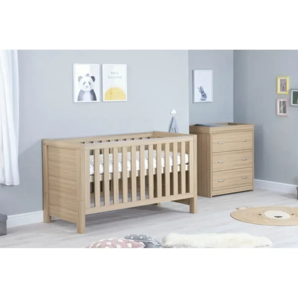 babymore luno 2 piece furniture room set oak