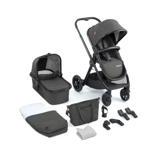 Babymore MeMore V2 11 Piece Pram System Bundle - Black