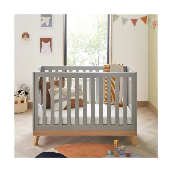 Babymore Mona Mini Cot Bed - Grey