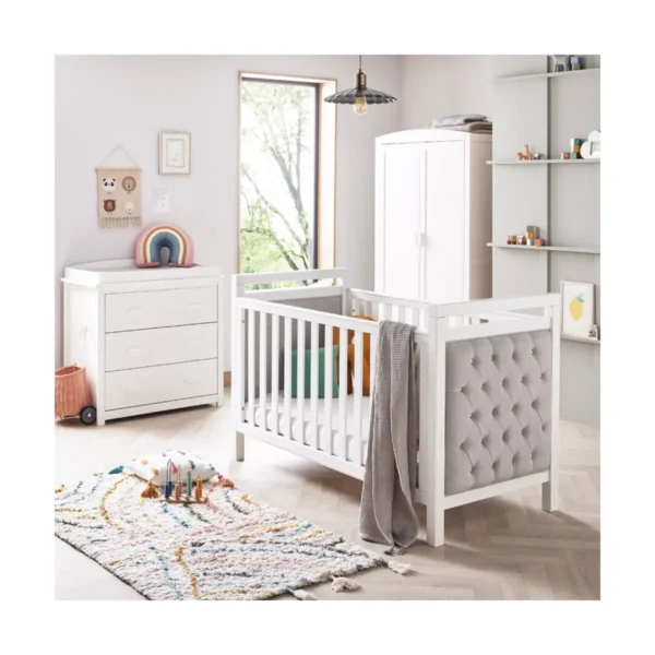 babymore velvet deluxe 3 piece room set white