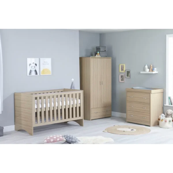 Babymore Veni 3 Piece Furniture Room Set - Oak