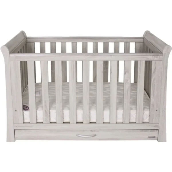 babystyle noble cot bed with underbed drawer grey