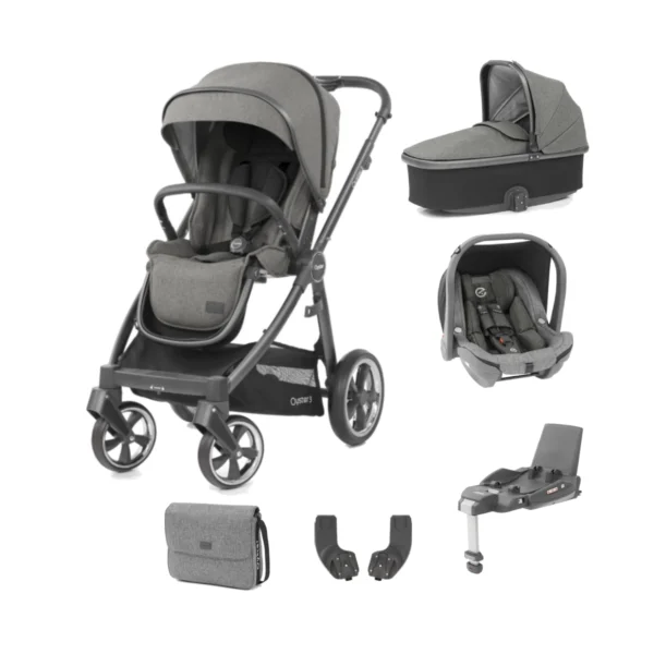 BabyStyle Oyster 3 City Grey Finish Edition Luxury Travel System - Mercury