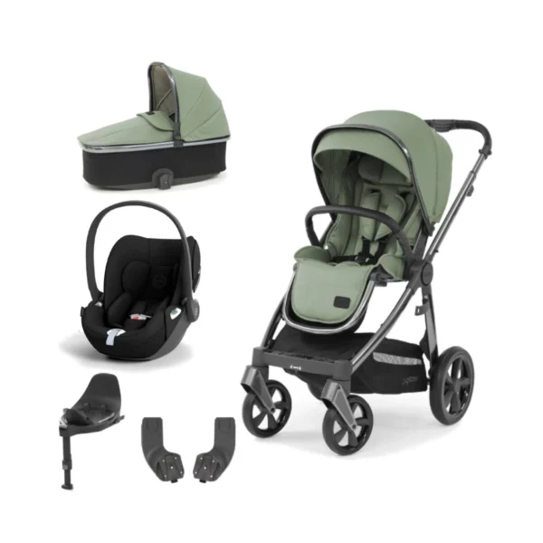 BabyStyle Oyster 3 Essential 5pc Bundle with Cybex Cloud T Car Seat & Base - Spearmint + FREE Oyster Organiser!