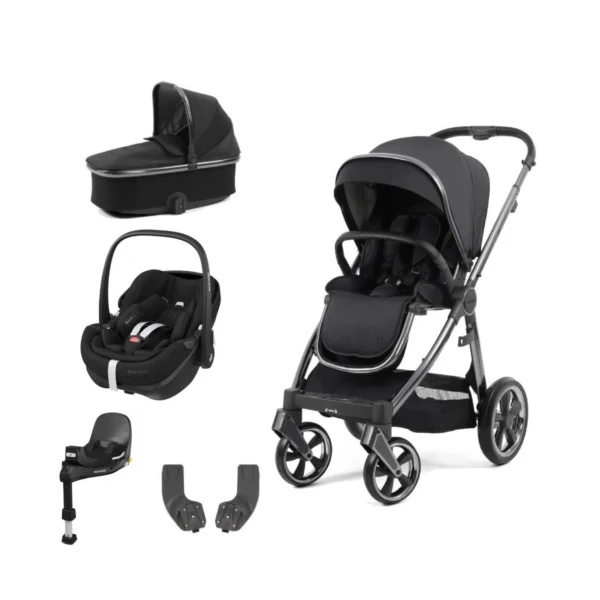 BabyStyle Oyster 3 Essential 5pc Bundle with Maxi Cosi Pebble 360 Pro Car Seat & Base - Carbonite