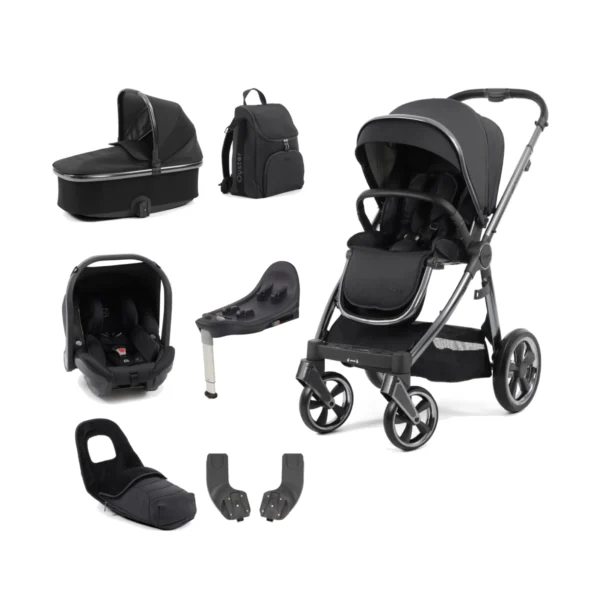 BabyStyle Oyster 3 Gun Metal Chassis Luxury 7 Piece Bundle - Carbonite + FREE Oyster Organiser!