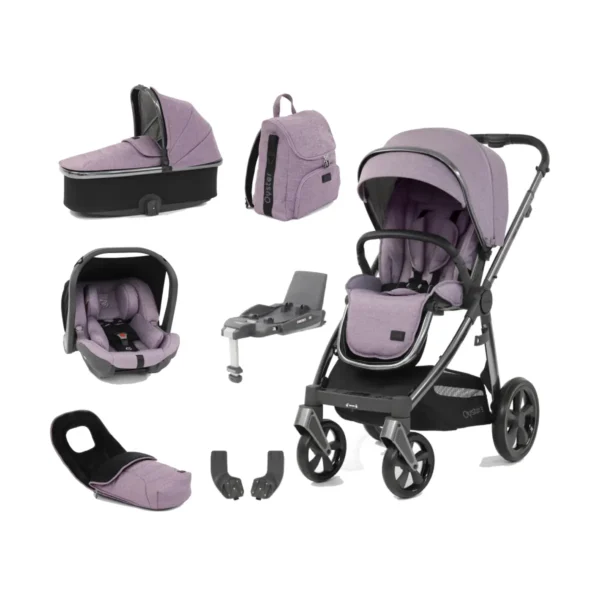 BabyStyle Oyster 3 Gun Metal Finish Edition 7 Piece Luxury Travel System - Lavender (Clearance)