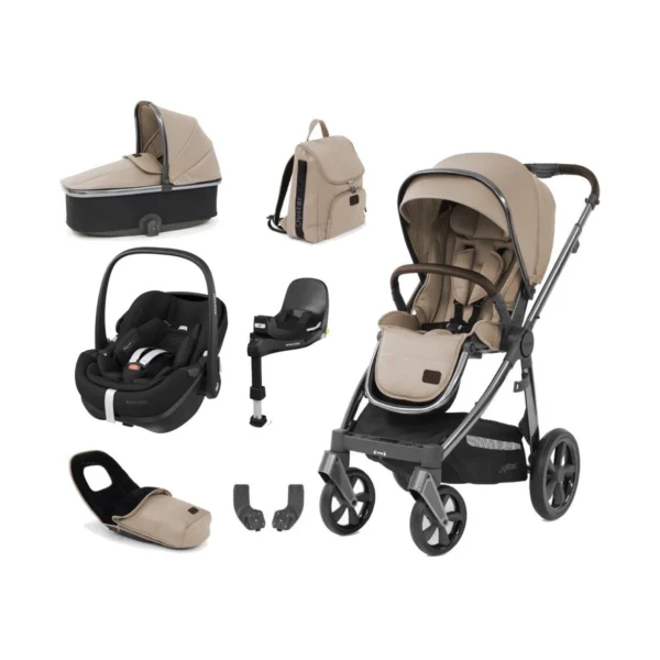 BabyStyle Oyster 3 Luxury 7pc Bundle with Maxi Cosi Pebble 360 Car Seat & Base - Butterscotch + FREE Oyster Organiser!