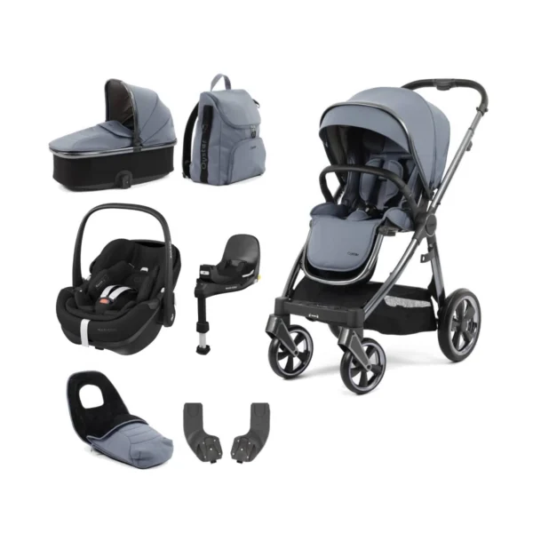 BabyStyle Oyster 3 Luxury 7pc Bundle with Maxi Cosi Pebble 360 Car Seat & Base - Dream Blue + FREE Oyster Organiser!