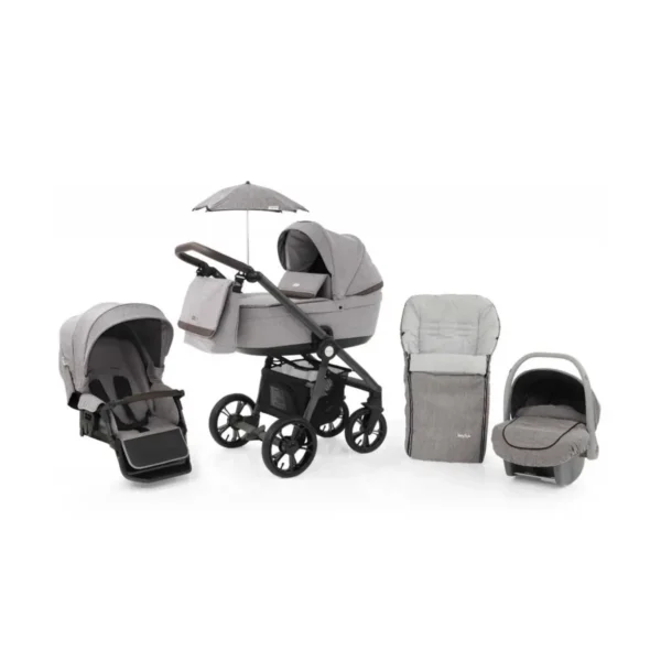 babystyle prestige 3 3in1 travel system grey frame brown barley