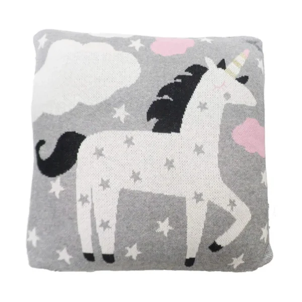 Bizzi Growin Knitted Cushion-Unicorn Rocks (NEW)