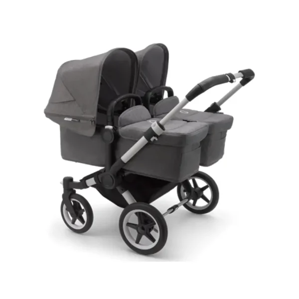 Bugaboo Donkey 3 Twin Pushchair-Aluminium/Grey Melange