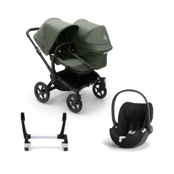 Bugaboo Donkey 5 Duo (Cloud T) Travel System Bundle - Black/Forest Green