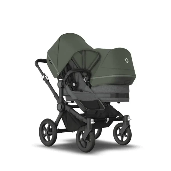 Bugaboo Donkey 5 Duo Styled By You Pushchair-Black/Grey Melange/Forest Green