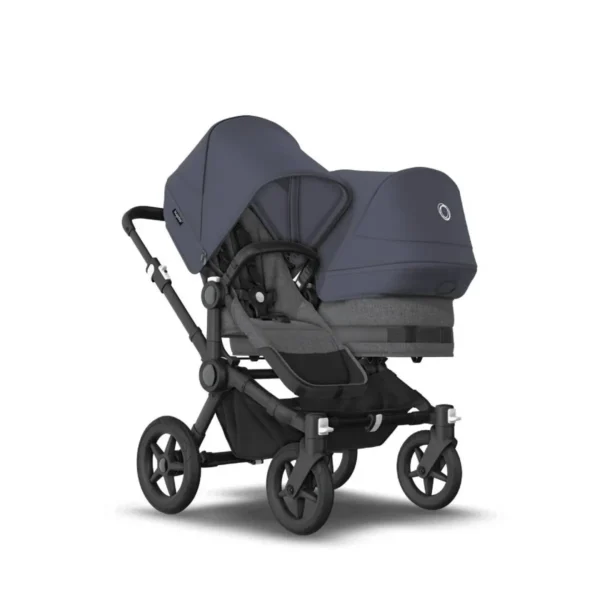 Bugaboo Donkey 5 Duo Styled By You Pushchair-Black/Grey Melange/Stormy Blue