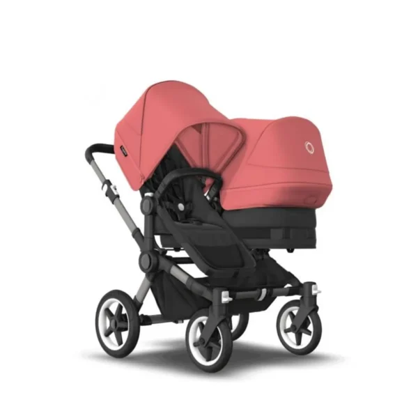 Bugaboo Donkey 5 Duo Styled By You Pushchair-Graphite/Midnight Black/Sunrise Red