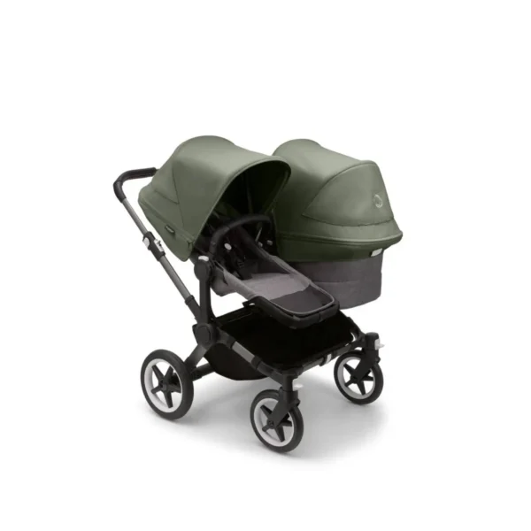 Bugaboo Donkey 5 Duo Styled By You Pushchair-Graphite/Grey Melange/Forest Green