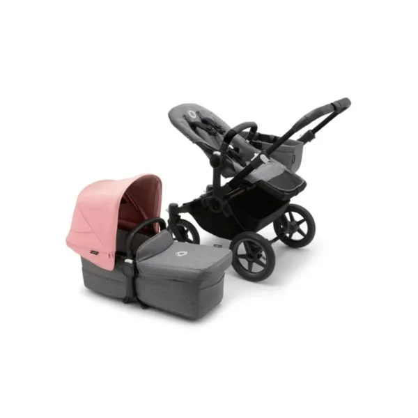 Bugaboo Donkey 5 Mono Styled By You Pushchair-Black/Grey Melange/Morning Pink