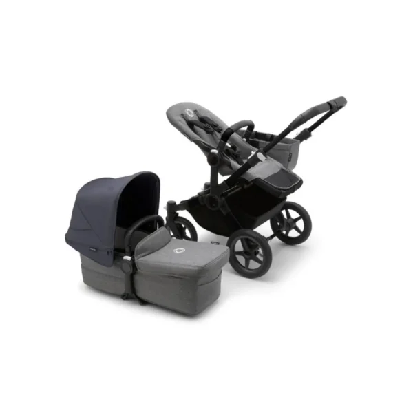 Bugaboo Donkey 5 Mono Styled By You Pushchair-Black/Grey Melange/Stormy Blue