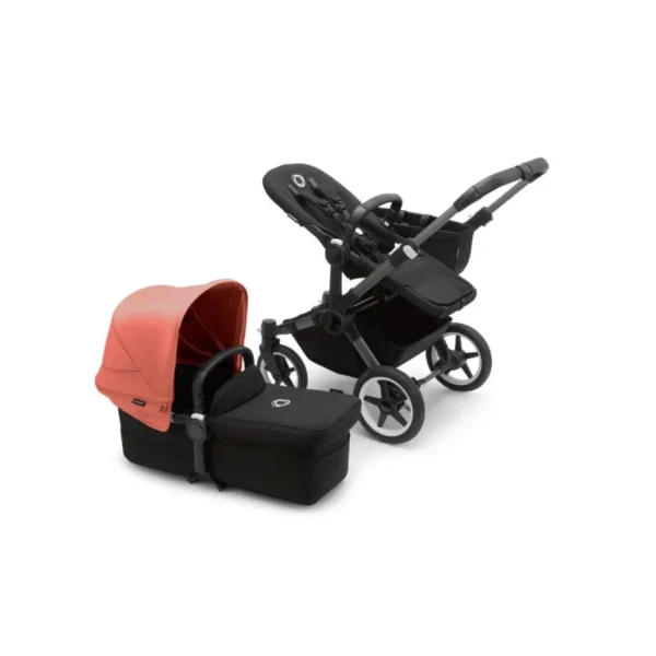 Bugaboo Donkey 5 Mono Styled By You Pushchair-Graphite/Midnight Black/Sunrise Red