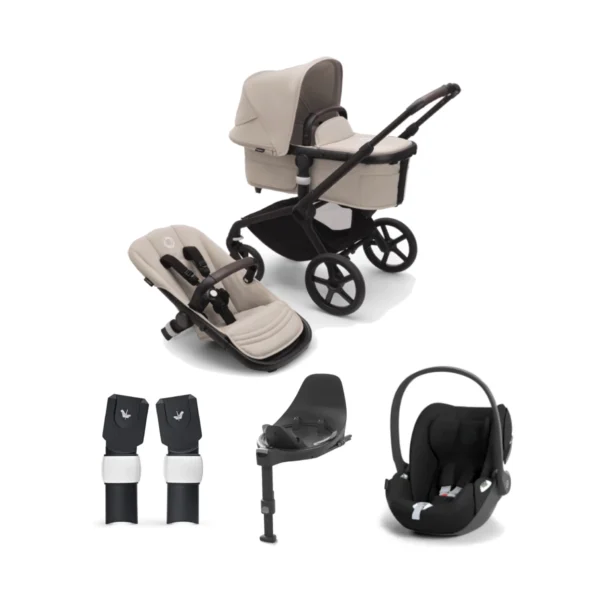 Bugaboo Fox 5 (Cloud T) Travel System Bundle - Black/Desert Taupe