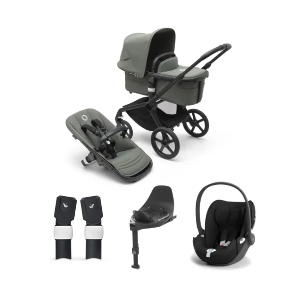 Bugaboo Fox 5 (Cloud T) Travel System Bundle - Black/Forest Green