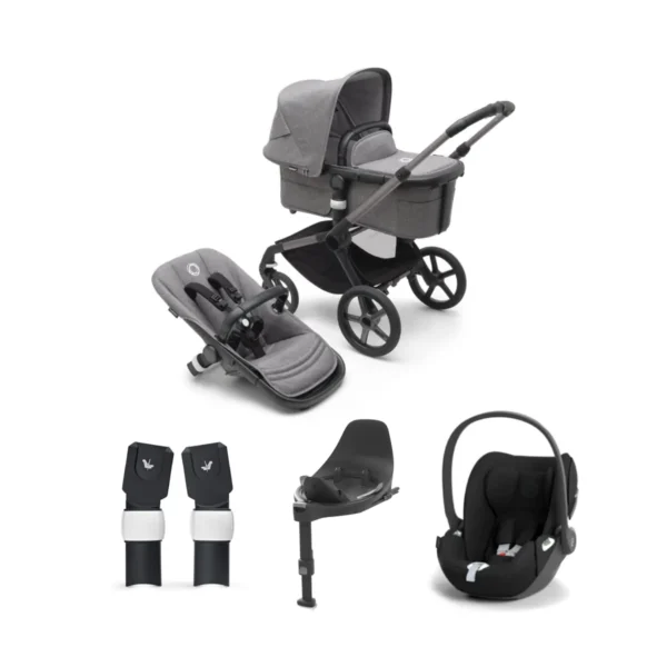 Bugaboo Fox 5 (Cloud T) Travel System Bundle - Graphite/Grey Melange