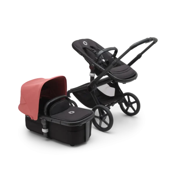 Bugaboo Fox 5 Styled By You Pushchair - Black/Midnight Black/Sunrise Red