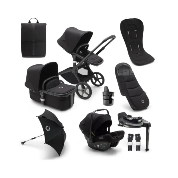 Bugaboo Fox 5 Ultimate Pushchair Bundle - Black/Midnight Black