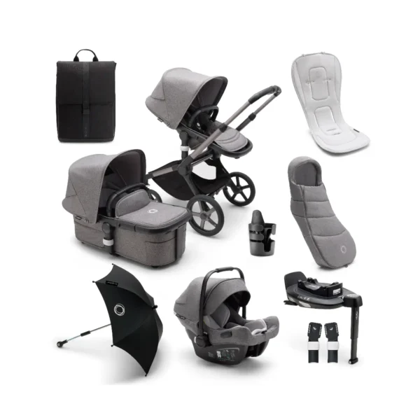 Bugaboo Fox 5 Ultimate Pushchair Bundle - Graphite/Grey Melange