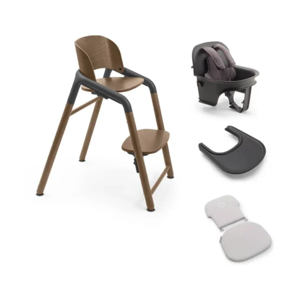 bugaboo giraffe highchair complete baby set wood grey