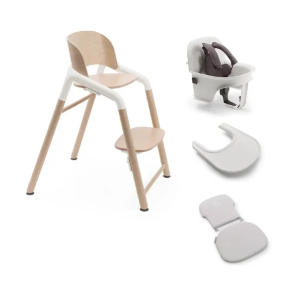 bugaboo giraffe highchair complete baby set wood white