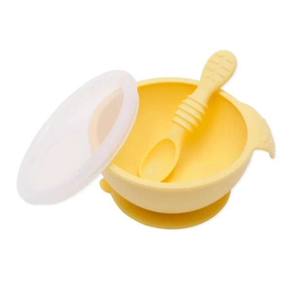 Bumkins First Feeding Set-Bowl With Spoon And Lid-Pineapple