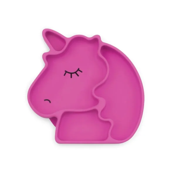 bumkins silicone grip dish purple unicorn