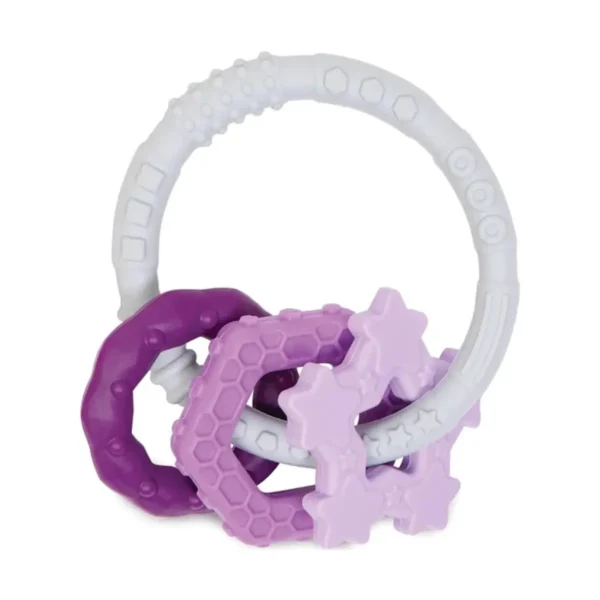 bumkins silicone teething charms purple