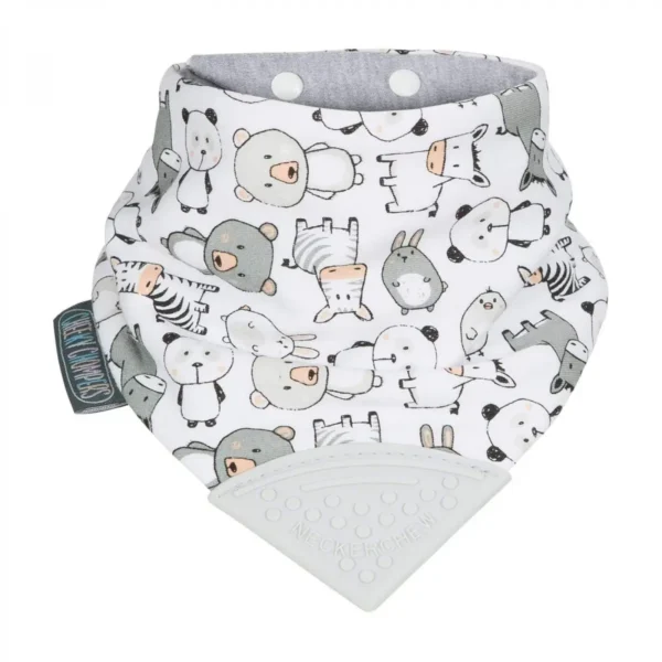 cheeky chompers neckerchew teething dribble bib panda pals